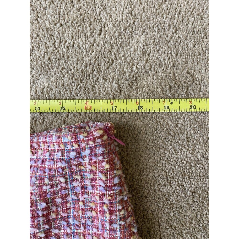 SILKLAND Pink Tweed Bouclé 2-Piece Skirt Suit Set – 70% Silk Coquette Size 12 - Picture 14 of 16
